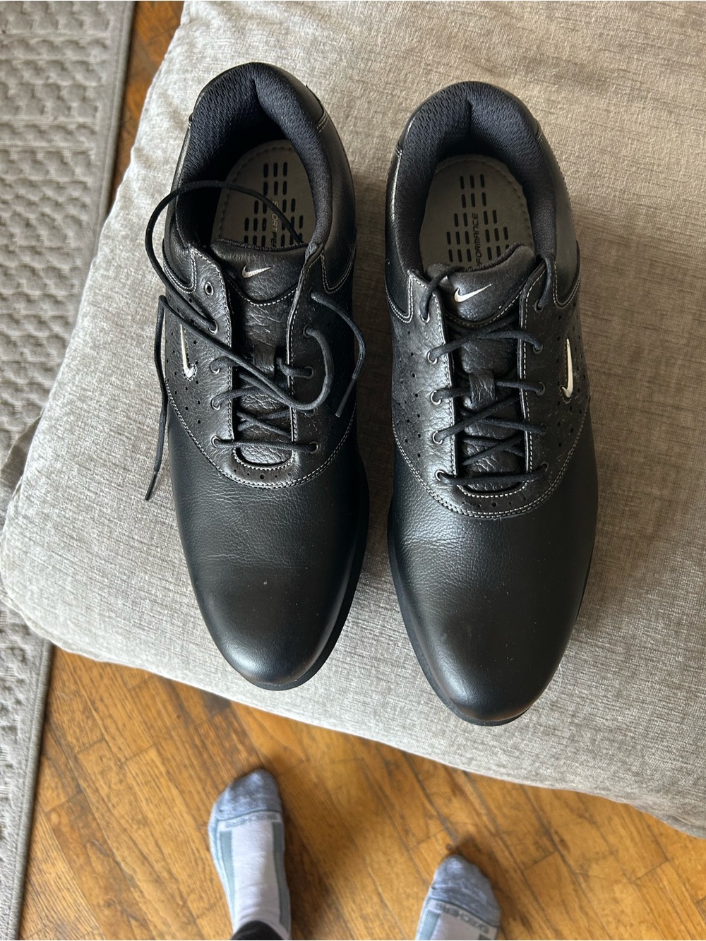 NEW Nike SP-5.5 Saddle Golf Shoes Black Leather 11